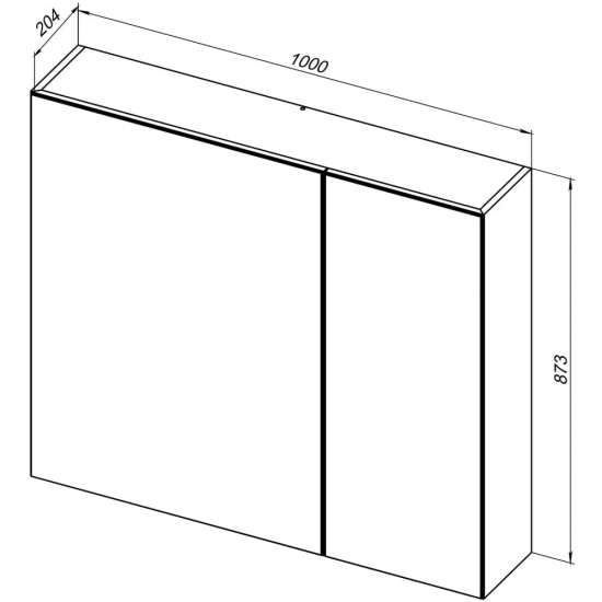 Зеркало-шкаф AQUANET Нью-Йорк 100 орех
