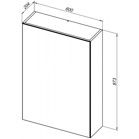Зеркало-шкаф AQUANET Нью-Йорк 60 орех