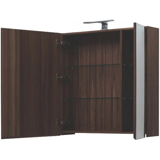 Зеркало-шкаф AQUANET Нью-Йорк 85 орех