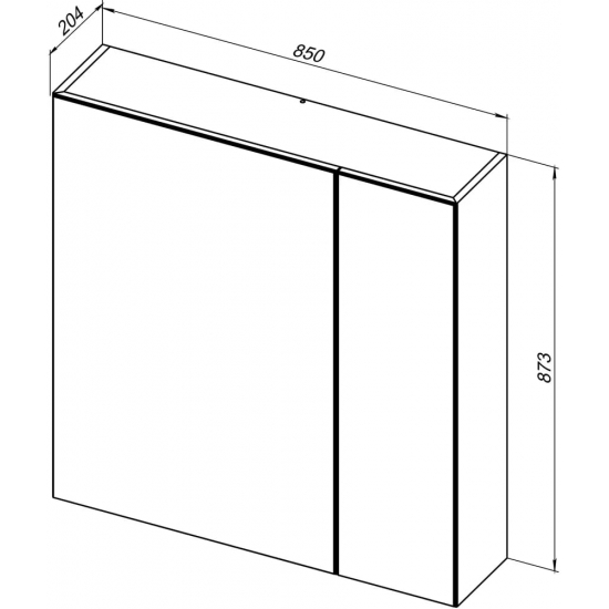 Зеркало-шкаф AQUANET Нью-Йорк 85 орех