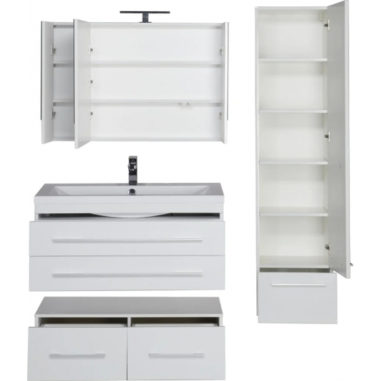 Зеркало-шкаф AQUANET Нота 100 камерино белый 