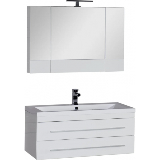 Зеркало-шкаф AQUANET Нота 100 камерино белый 