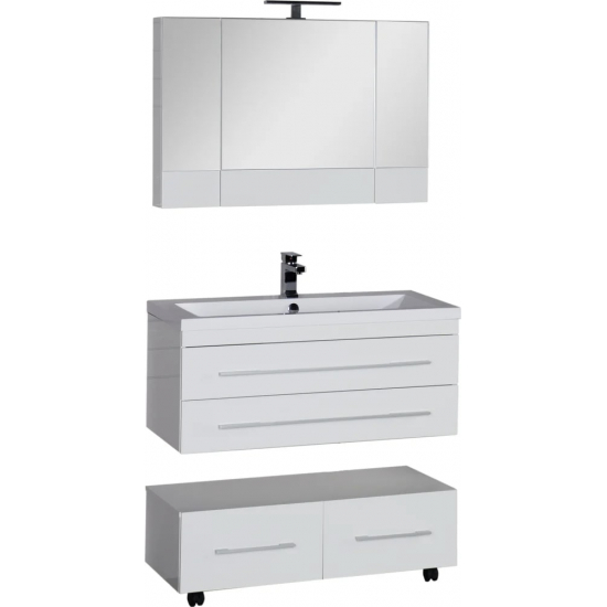 Зеркало-шкаф AQUANET Нота 100 камерино белый 