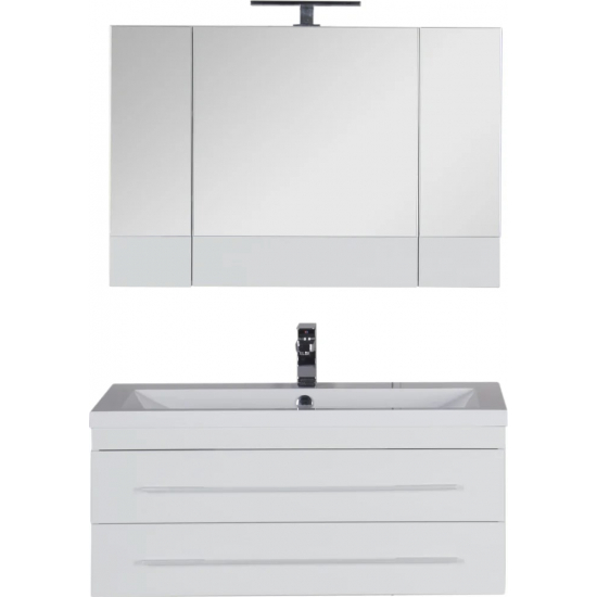 Зеркало-шкаф AQUANET Нота 100 камерино белый 