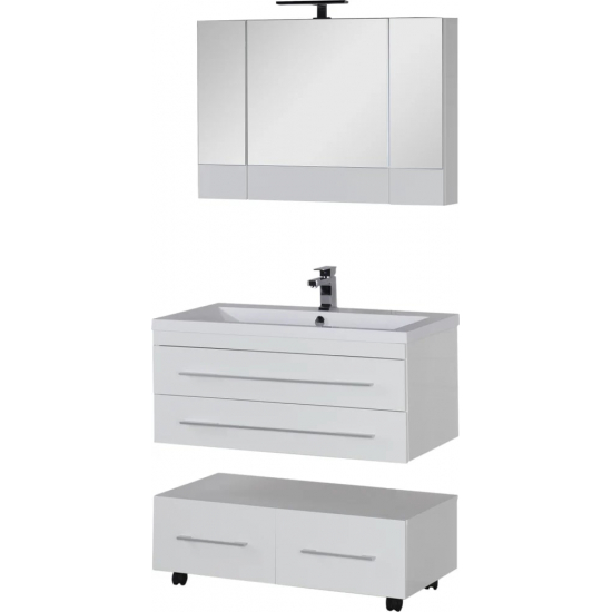 Зеркало-шкаф AQUANET Нота 100 камерино белый 