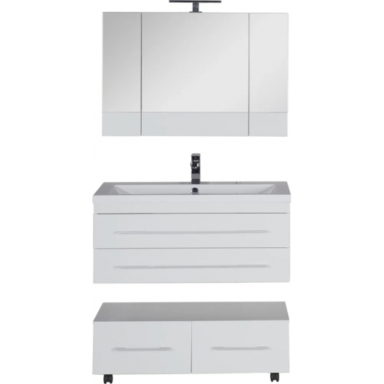 Зеркало-шкаф AQUANET Нота 100 камерино белый 