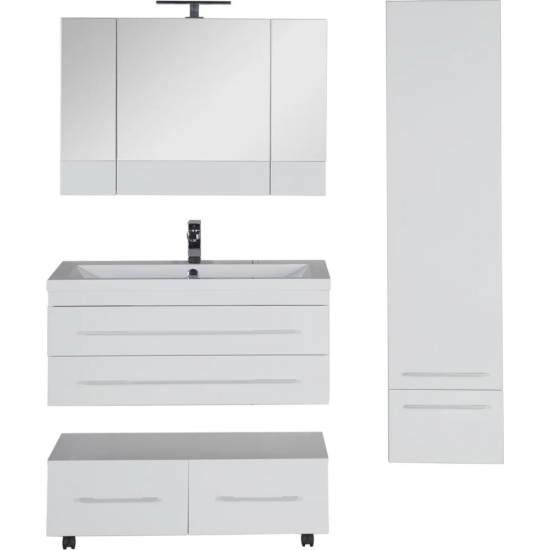 Зеркало-шкаф AQUANET Нота 100 камерино белый 