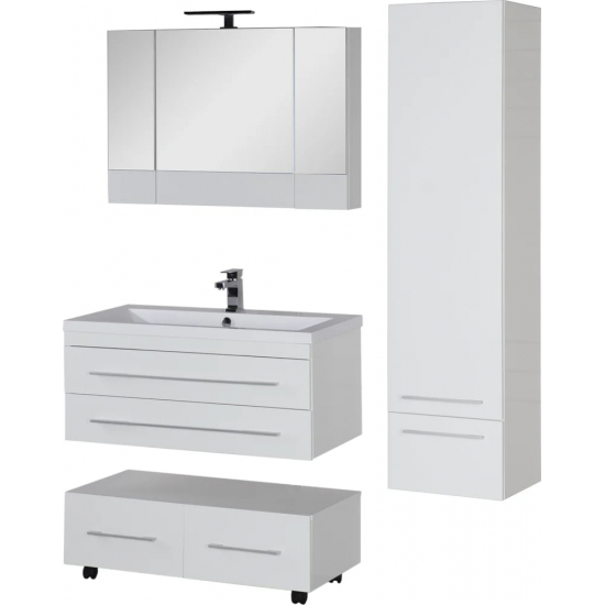 Зеркало-шкаф AQUANET Нота 100 камерино белый 