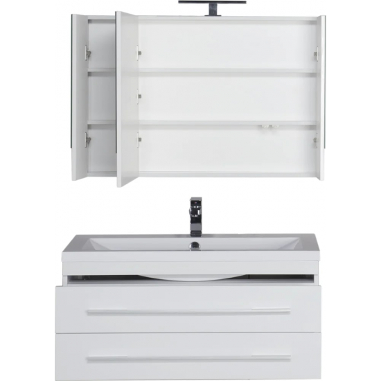 Зеркало-шкаф AQUANET Нота 100 камерино белый 