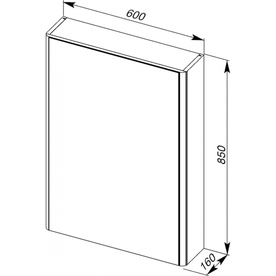 Зеркало-шкаф AQUANET Орлеан 60 белый