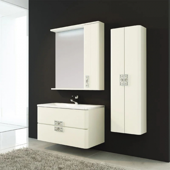 Зеркало-шкаф AQUANET Паллада 80 слоновая кость