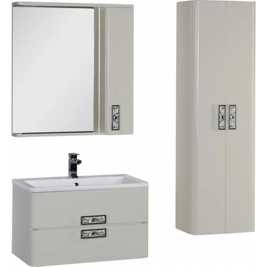 Зеркало-шкаф AQUANET Паллада 80 слоновая кость