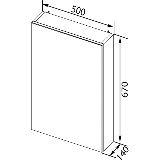 Зеркало-шкаф AQUANET Порто 50 белый