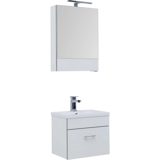 Зеркало-шкаф AQUANET Верона 50 L левое, белый 