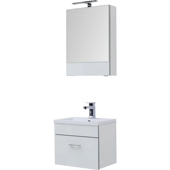 Зеркало-шкаф AQUANET Верона 50 L левое, белый 