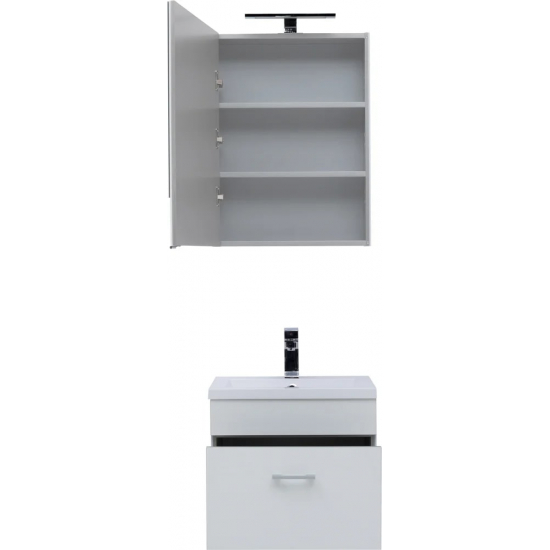 Зеркало-шкаф AQUANET Верона 50 L левое, белый 