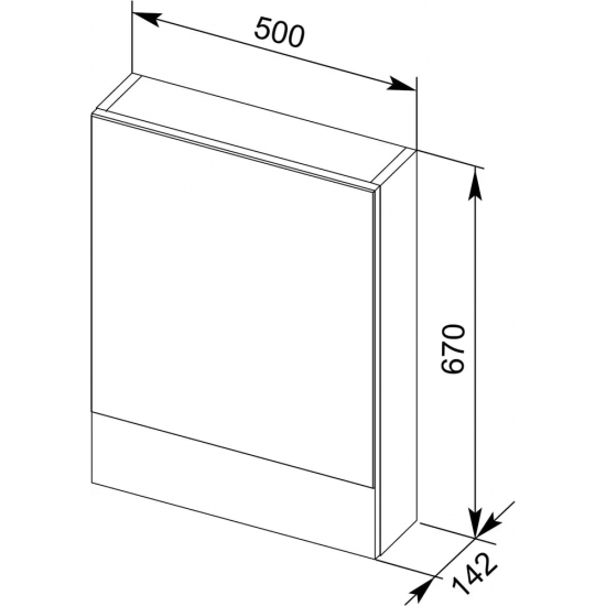 Зеркало-шкаф AQUANET Верона 50 L левое, белый 
