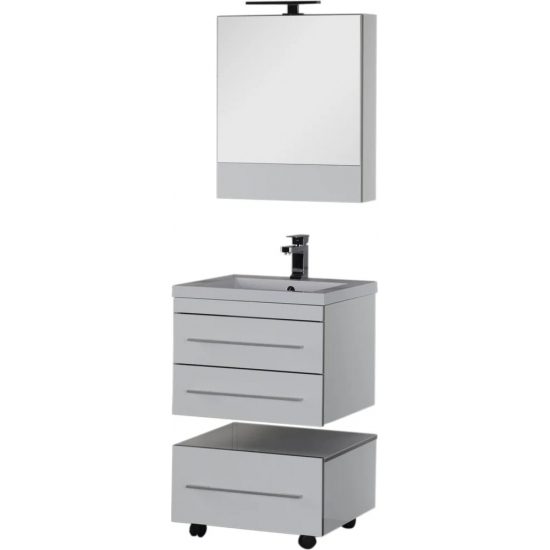 Зеркало-шкаф AQUANET Верона 58 L левое, белый 