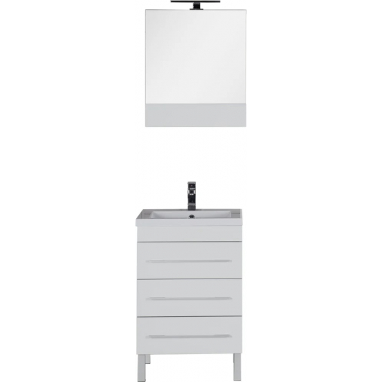 Зеркало-шкаф AQUANET Верона 58 L левое, белый 