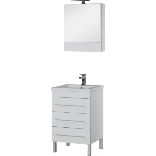 Зеркало-шкаф AQUANET Верона 58 L левое, белый 