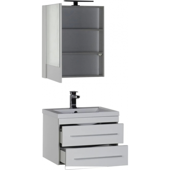 Зеркало-шкаф AQUANET Верона 58 L левое, белый 