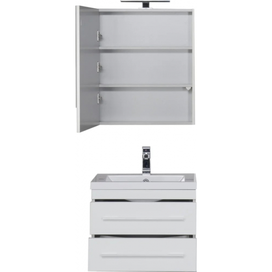 Зеркало-шкаф AQUANET Верона 58 L левое, белый 