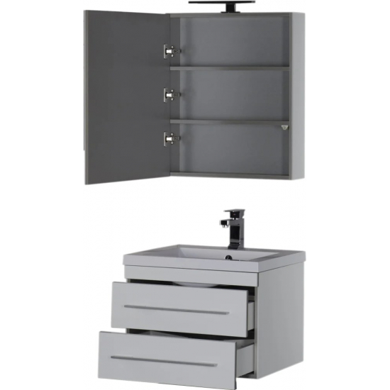 Зеркало-шкаф AQUANET Верона 58 L левое, белый 