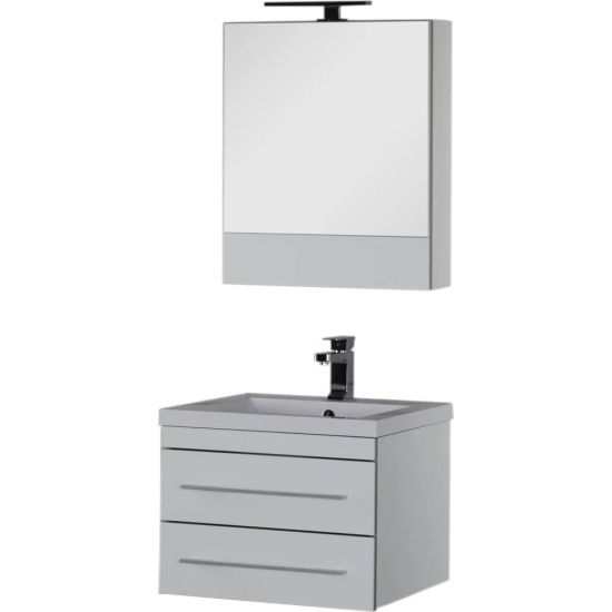 Зеркало-шкаф AQUANET Верона 58 L левое, белый 