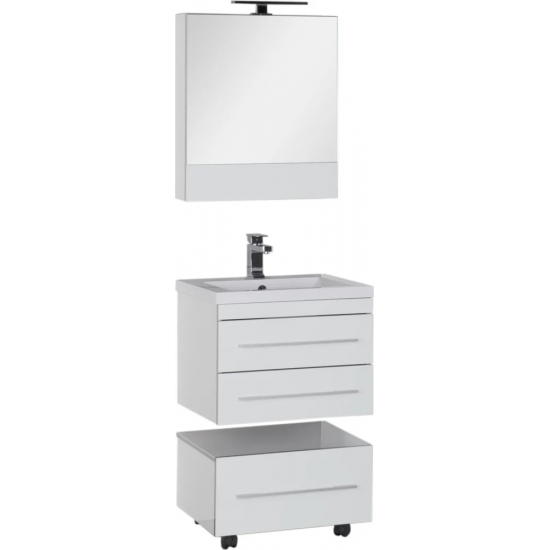 Зеркало-шкаф AQUANET Верона 58 L левое, белый 