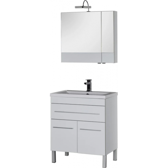 Зеркало-шкаф AQUANET Верона 75 белый