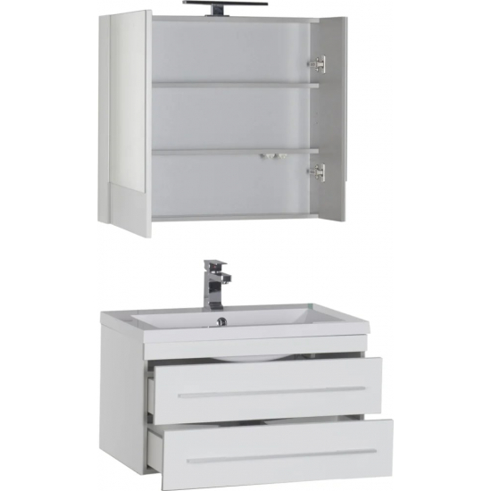 Зеркало-шкаф AQUANET Верона 75 белый