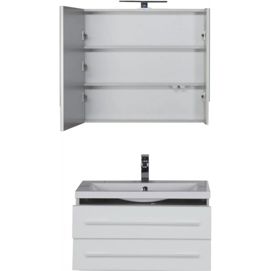 Зеркало-шкаф AQUANET Верона 75 белый