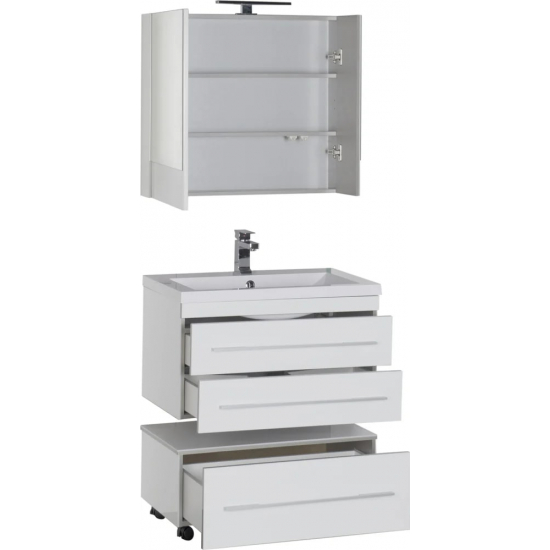 Зеркало-шкаф AQUANET Верона 75 белый