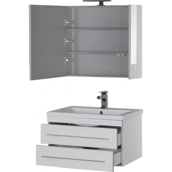 Зеркало-шкаф AQUANET Верона 75 белый