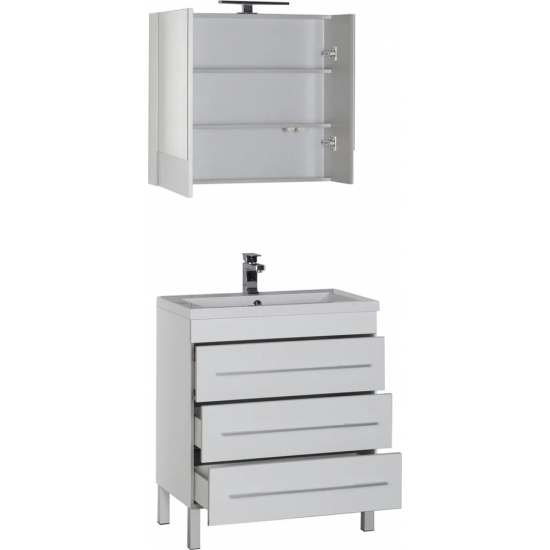 Зеркало-шкаф AQUANET Верона 75 белый