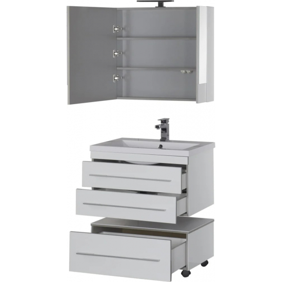 Зеркало-шкаф AQUANET Верона 75 белый