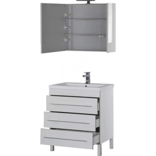 Зеркало-шкаф AQUANET Верона 75 белый