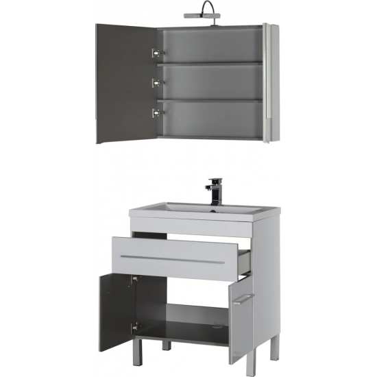 Зеркало-шкаф AQUANET Верона 75 белый