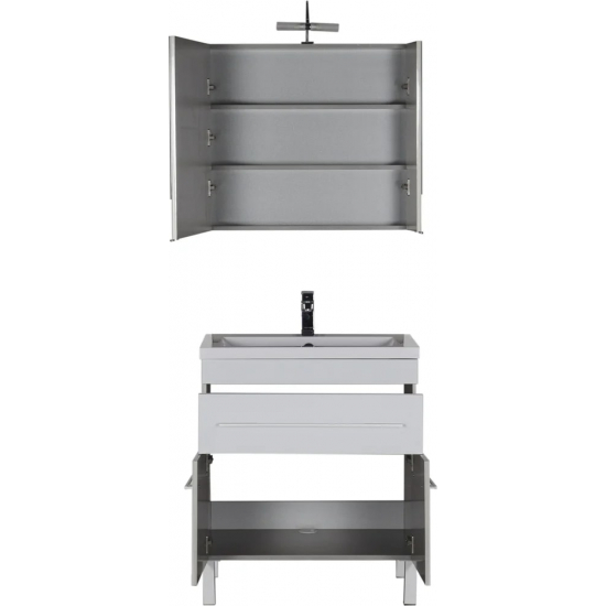 Зеркало-шкаф AQUANET Верона 75 белый