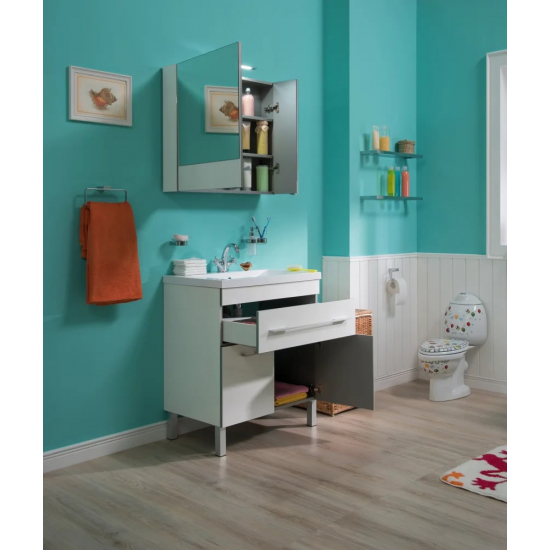 Зеркало-шкаф AQUANET Верона 75 белый