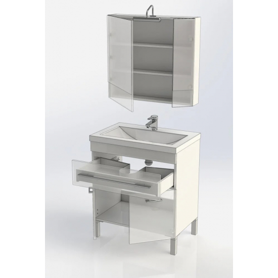 Зеркало-шкаф AQUANET Верона 75 белый