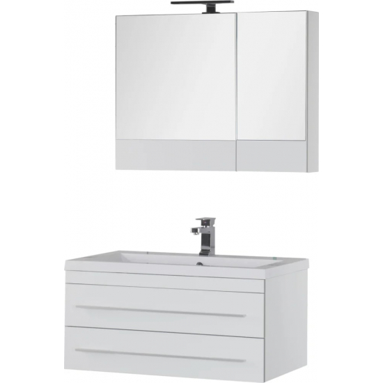 Зеркало-шкаф AQUANET Верона 90 белый 