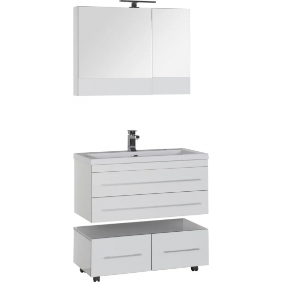 Зеркало-шкаф AQUANET Верона 90 белый 