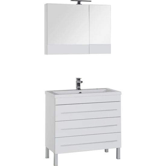 Зеркало-шкаф AQUANET Верона 90 белый 