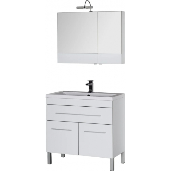 Зеркало-шкаф AQUANET Верона 90 белый 