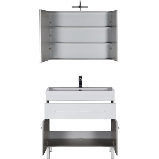 Зеркало-шкаф AQUANET Верона 90 белый 