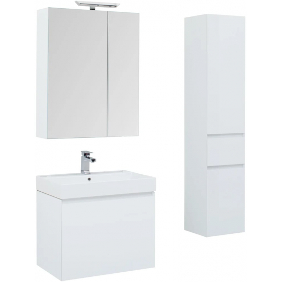 Зеркало-шкаф AQUANET Йорк 70 белый