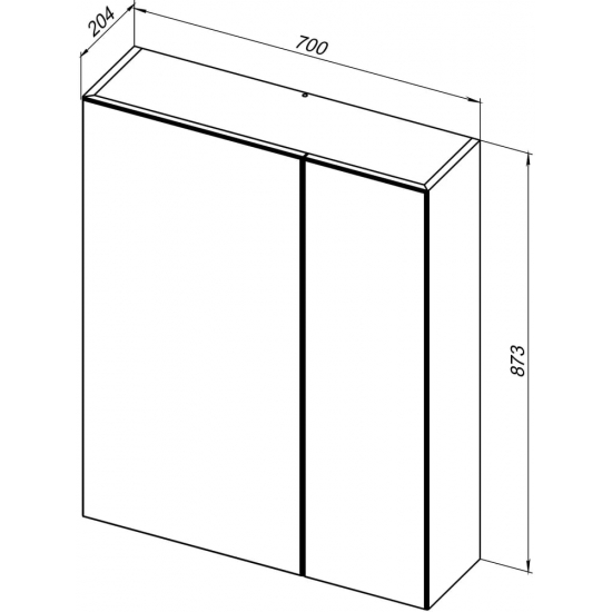 Зеркало-шкаф AQUANET Йорк 70 белый