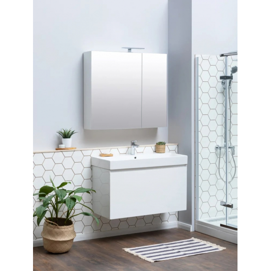 Зеркало-шкаф AQUANET Йорк 85 белый 
