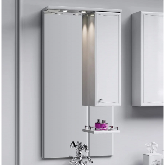 Зеркало-шкаф AQWELLA Барселона 55 с подсветкой